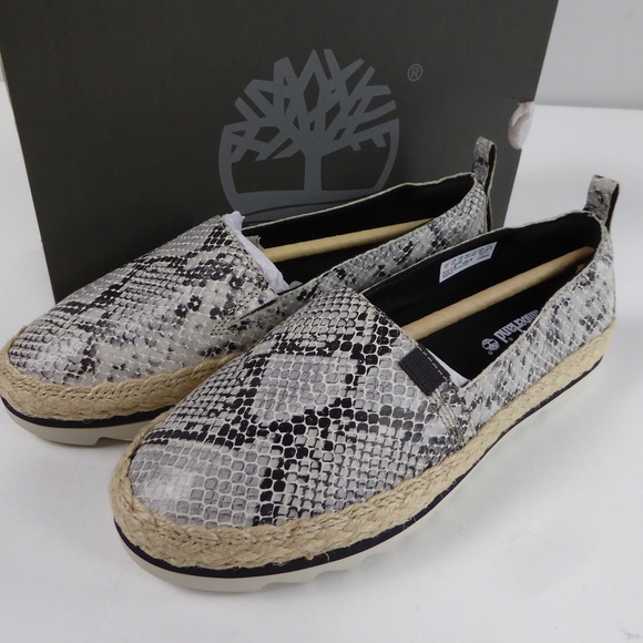 Timberland Barcelona Bay Slip On Python Snake Leather Espadrille Shoes NIB - Picture 7 of 9